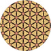 Square Patterned Saffron Yellow Rug, pat2469org