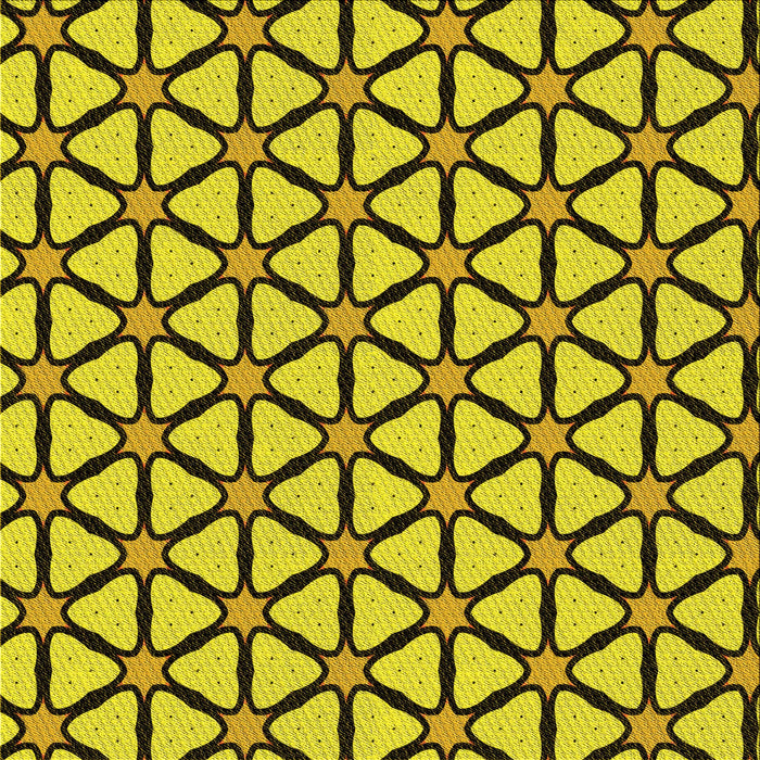 Round Patterned Yellow Rug, pat2469yw