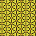 Round Patterned Yellow Rug, pat2469yw