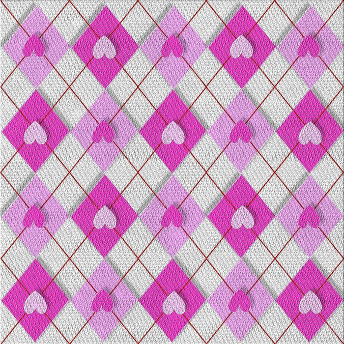 Sideview of Machine Washable Transitional Neon Pink Rug, wshpat246