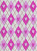 Machine Washable Transitional Neon Pink Rug, wshpat246