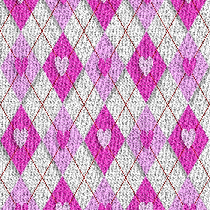 Patterned Neon Pink Novelty Rug, pat246