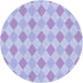 Square Machine Washable Transitional Purple Mimosa Purple Rug in a Living Room, wshpat247blu