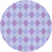 Square Patterned Purple Mimosa Purple Rug, pat247blu