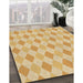 Machine Washable Transitional Orange Rug in a Family Room, wshpat247brn