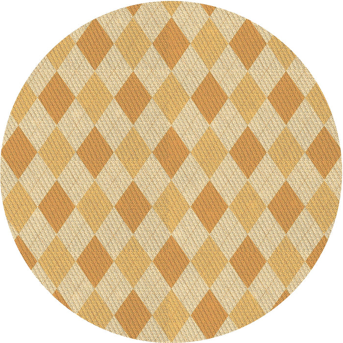 Square Patterned Orange Rug, pat247brn