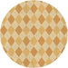 Square Patterned Orange Rug, pat247brn