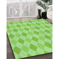 Patterned Green Rug, pat247grn