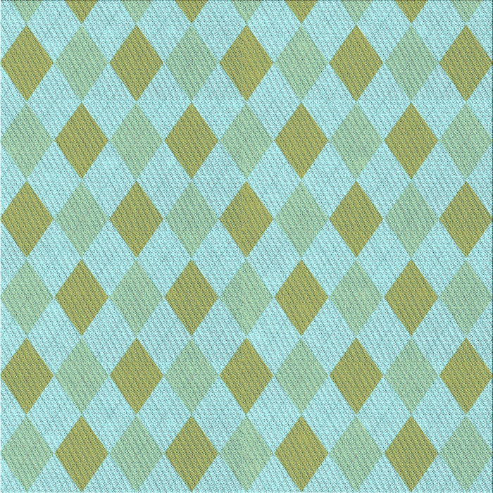 Round Machine Washable Transitional Dollar Bill Green Rug, wshpat247lblu