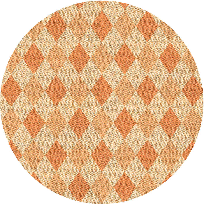 Square Machine Washable Transitional Orange Rug in a Living Room, wshpat247org