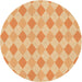 Square Patterned Orange Rug, pat247org