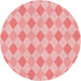 Square Patterned Baby Pink Rug, pat247rd