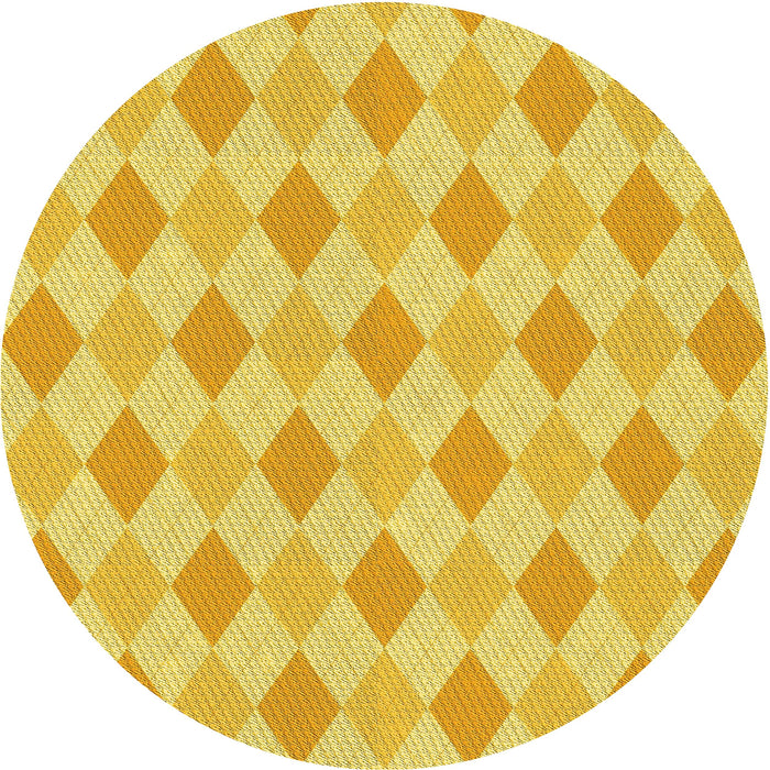 Square Patterned Yellow Rug, pat247yw