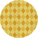 Square Patterned Yellow Rug, pat247yw