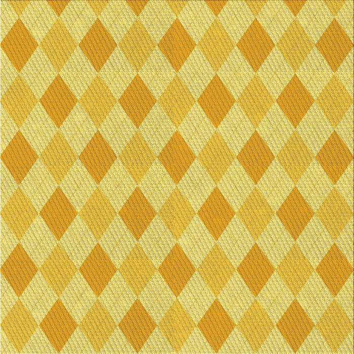 Round Patterned Yellow Rug, pat247yw