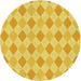 Square Machine Washable Transitional Yellow Rug in a Living Room, wshpat247yw