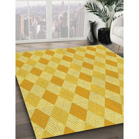 Patterned Yellow Rug, pat247yw