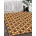 Patterned Orange Rug in Family Room, pat2470brn