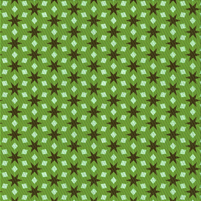 Round Patterned Green Rug, pat2470grn