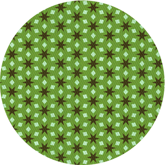 Square Patterned Green Rug, pat2470grn