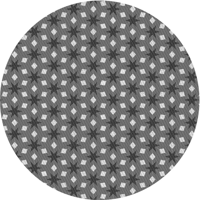 Square Machine Washable Transitional Gunmetal Gray Rug in a Living Room, wshpat2470gry