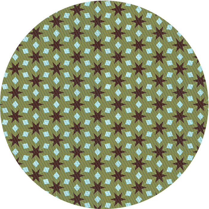 Square Machine Washable Transitional Oak Brown Rug in a Living Room, wshpat2470lblu