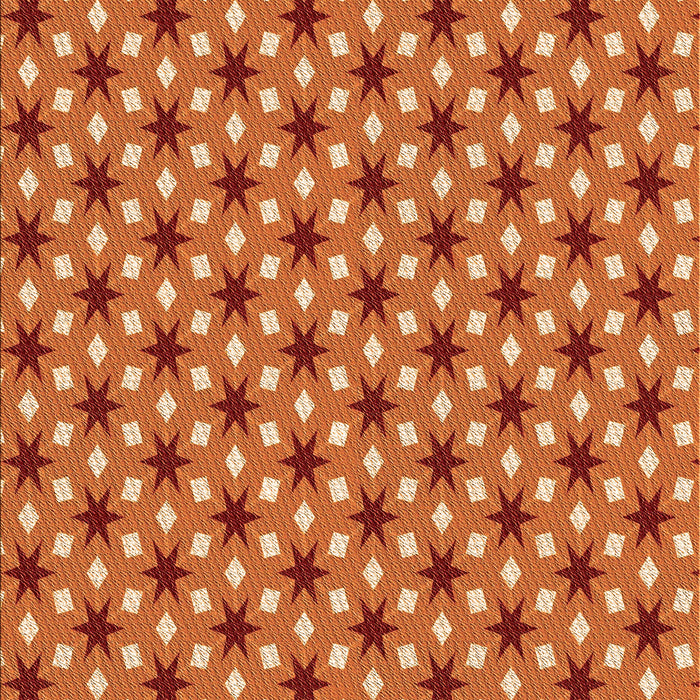 Patterned Scarlet Red Rug, pat2470org