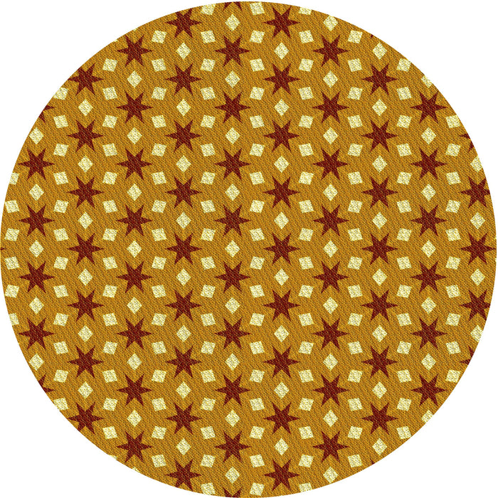 Square Patterned Orange Rug, pat2470yw