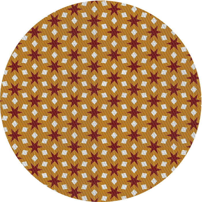 Sideview of Patterned Mahogany Brown Novelty Rug, pat2470