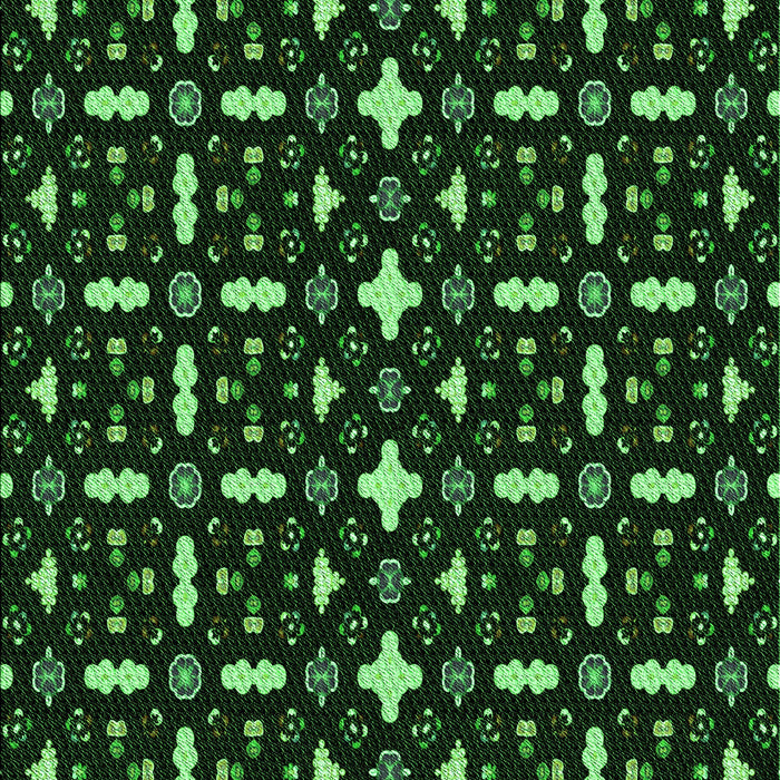 Patterned Black Rug, pat2471grn