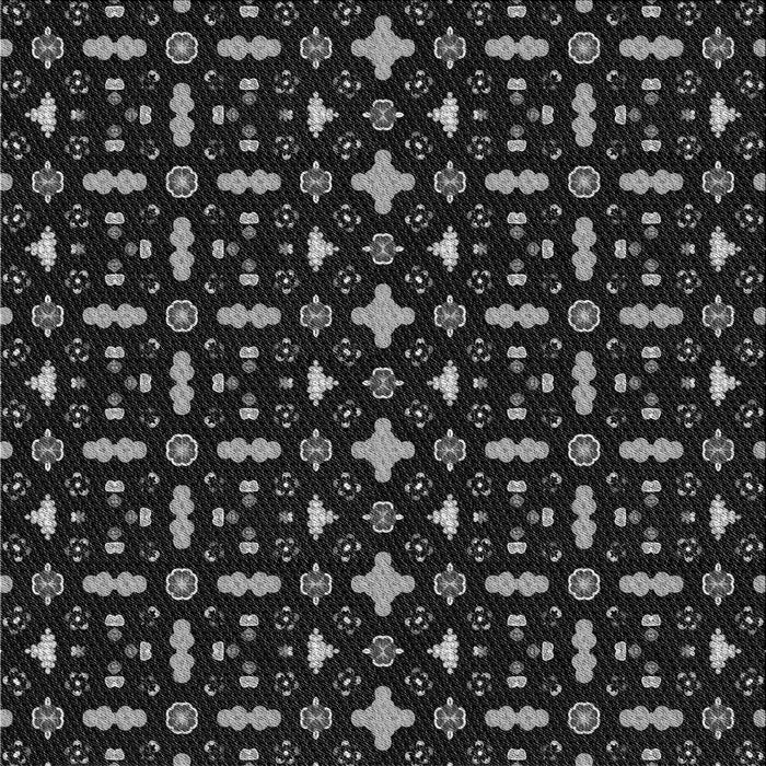 Round Machine Washable Transitional Black Rug, wshpat2471gry