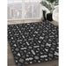 Machine Washable Transitional Black Rug in a Family Room, wshpat2471gry