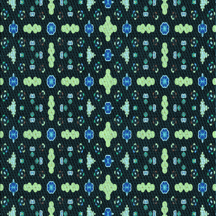 Machine Washable Transitional Black Rug, wshpat2471lblu