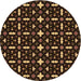 Square Patterned Light Brown Rug, pat2471org