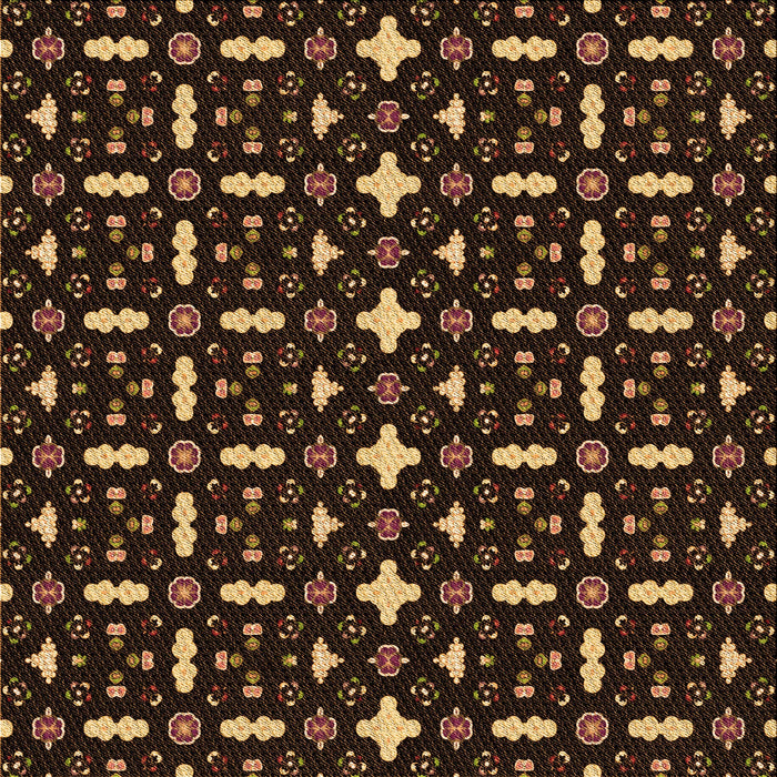 Round Patterned Light Brown Rug, pat2471org