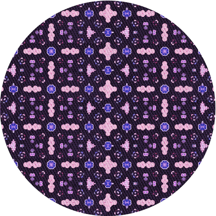 Square Patterned Deep Purple Rug, pat2471pur