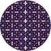 Square Patterned Deep Purple Rug, pat2471pur