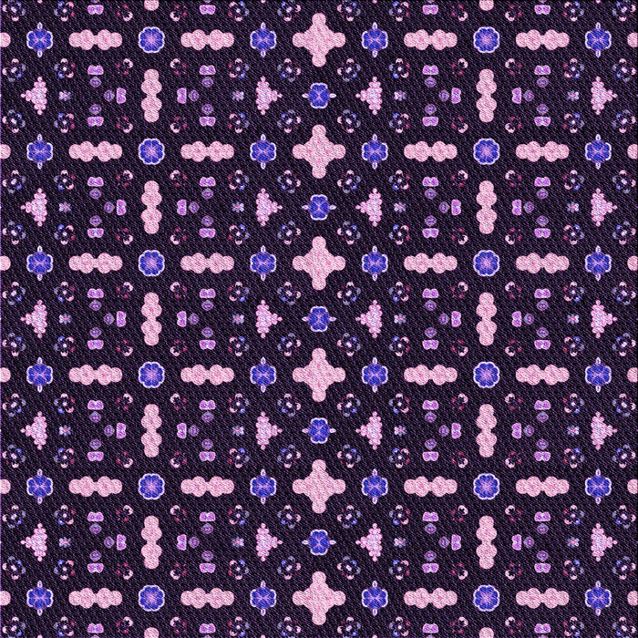 Round Patterned Deep Purple Rug, pat2471pur