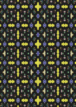 Patterned Black Novelty Rug, pat2471
