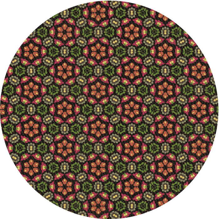 Square Patterned Dark Scarlet Red Rug, pat2472brn