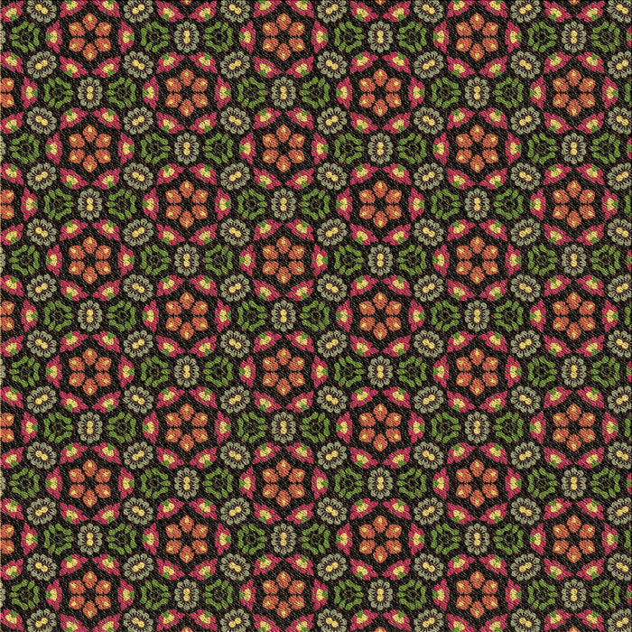 Round Patterned Dark Scarlet Red Rug, pat2472brn