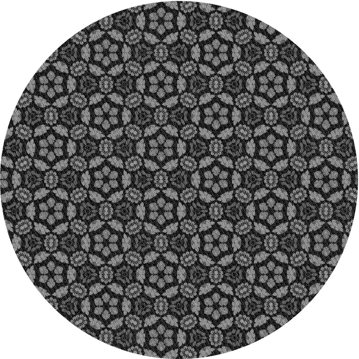 Square Machine Washable Transitional Gray Rug in a Living Room, wshpat2472gry