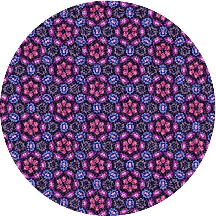 Square Patterned Purple Rug, pat2472pur