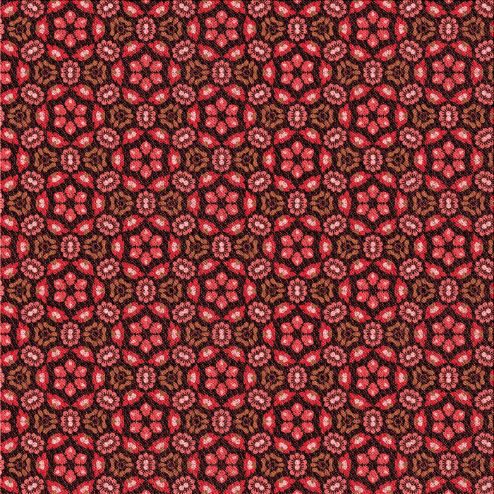 Round Patterned Red Rug, pat2472rd