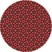 Square Machine Washable Transitional Red Rug in a Living Room, wshpat2472rd