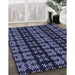 Machine Washable Transitional Periwinkle Purple Rug in a Family Room, wshpat2473blu