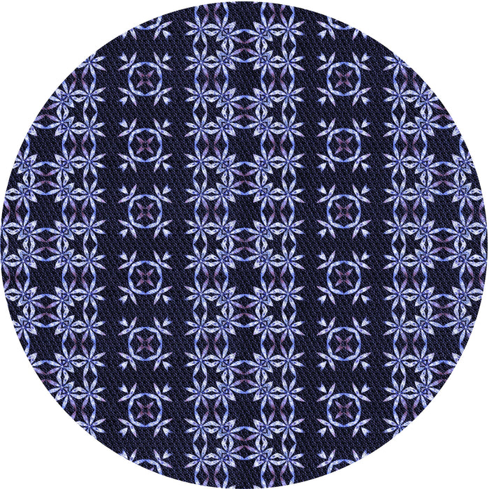 Square Machine Washable Transitional Periwinkle Purple Rug in a Living Room, wshpat2473blu