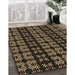 Patterned Midnight Gray Rug in Family Room, pat2473brn