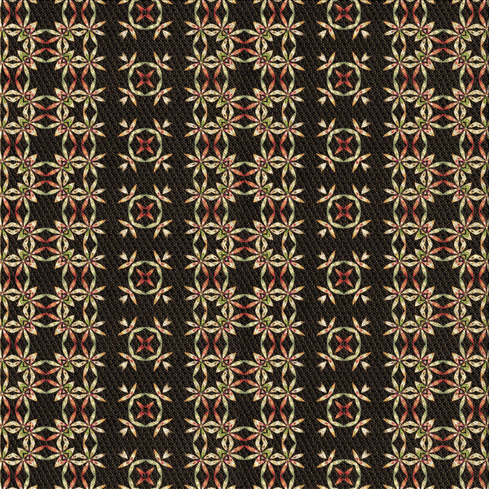 Round Patterned Midnight Gray Rug, pat2473brn