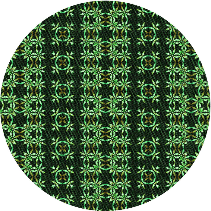 Square Machine Washable Transitional Black Rug in a Living Room, wshpat2473grn